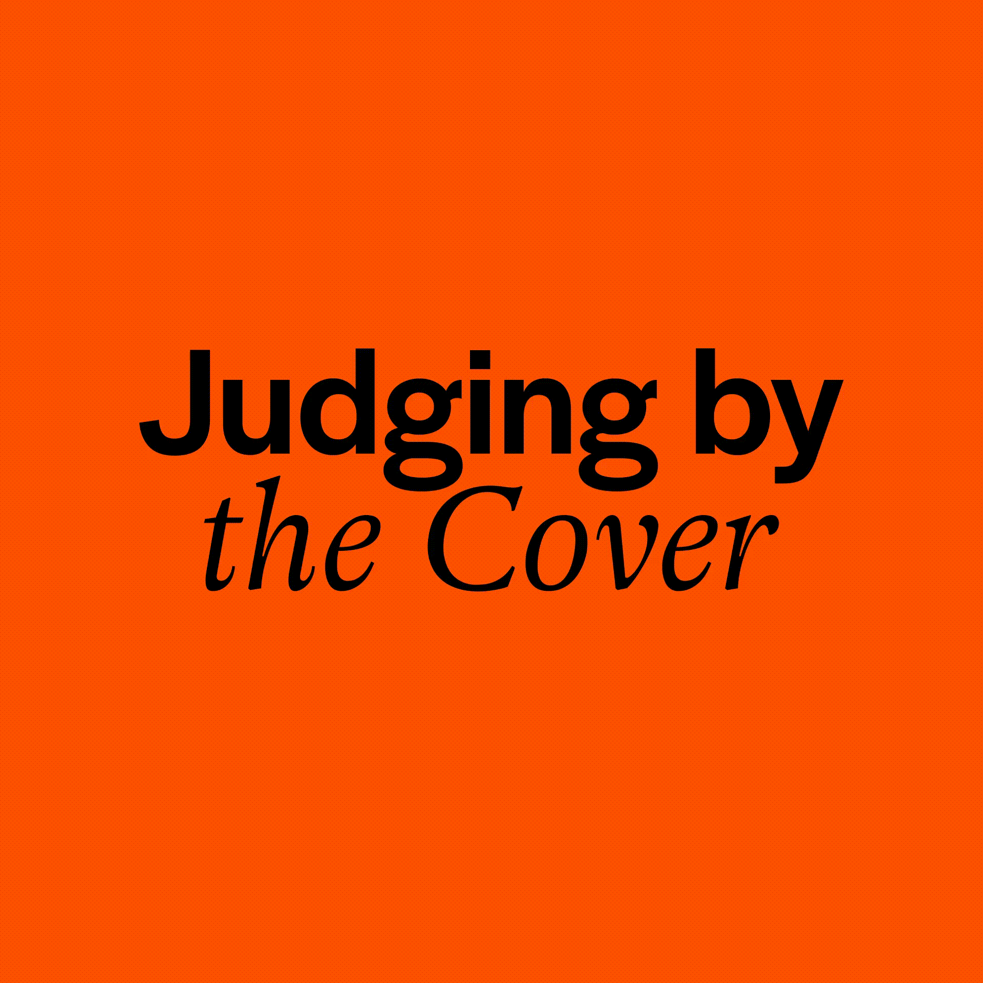 Bold typographic statement on solid color, minimal, editorial, warm