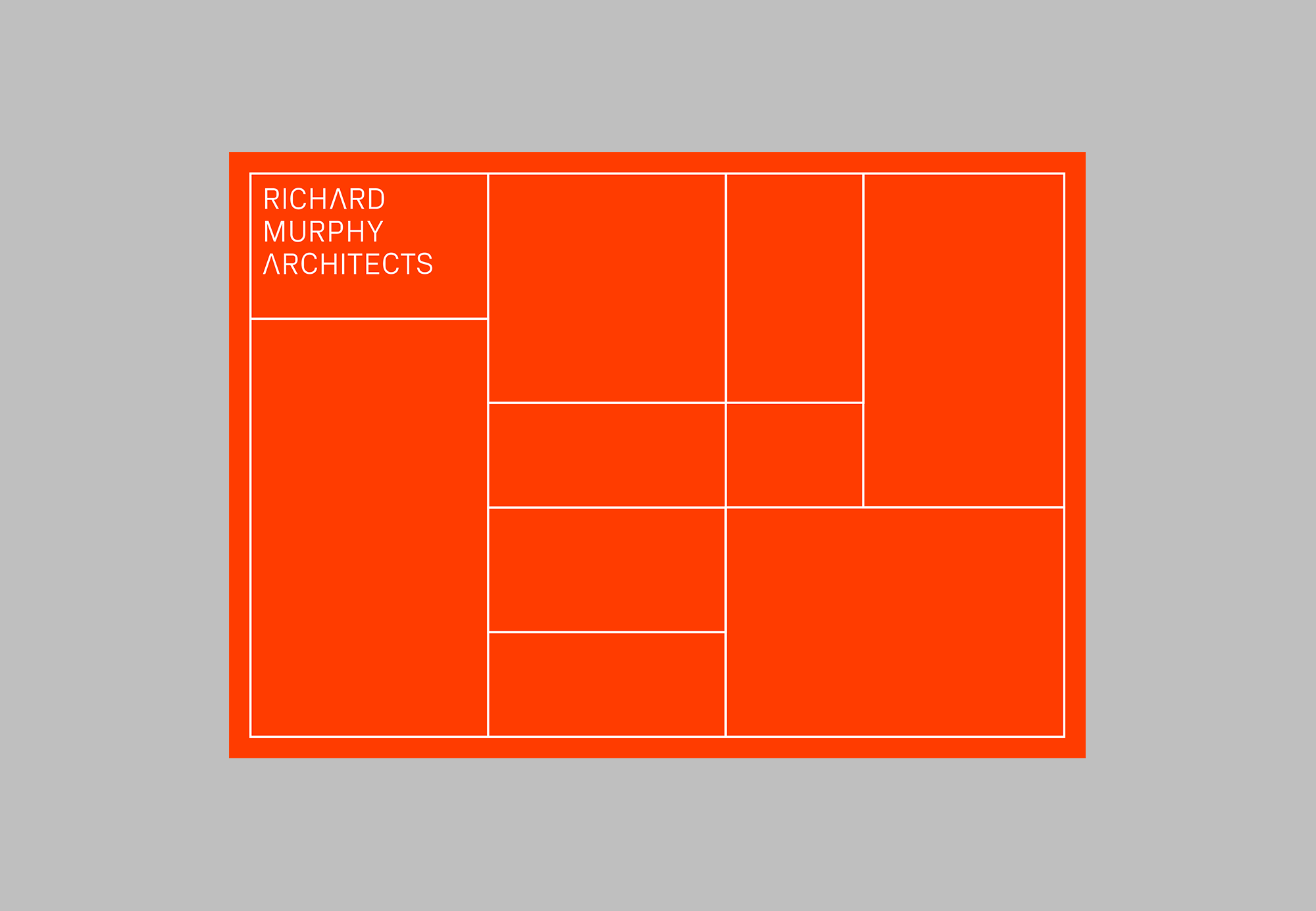 Richard Murphy Architects grid system, minimal, corporate-clean, vibrant