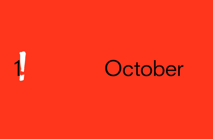 October seasonal type animation, minimal, vibrant