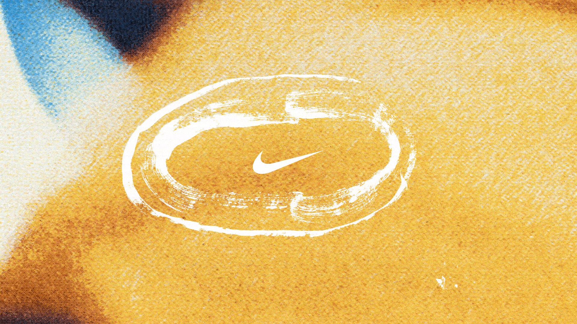 Textured orange background with white swoosh accent, organic, abstract, warm