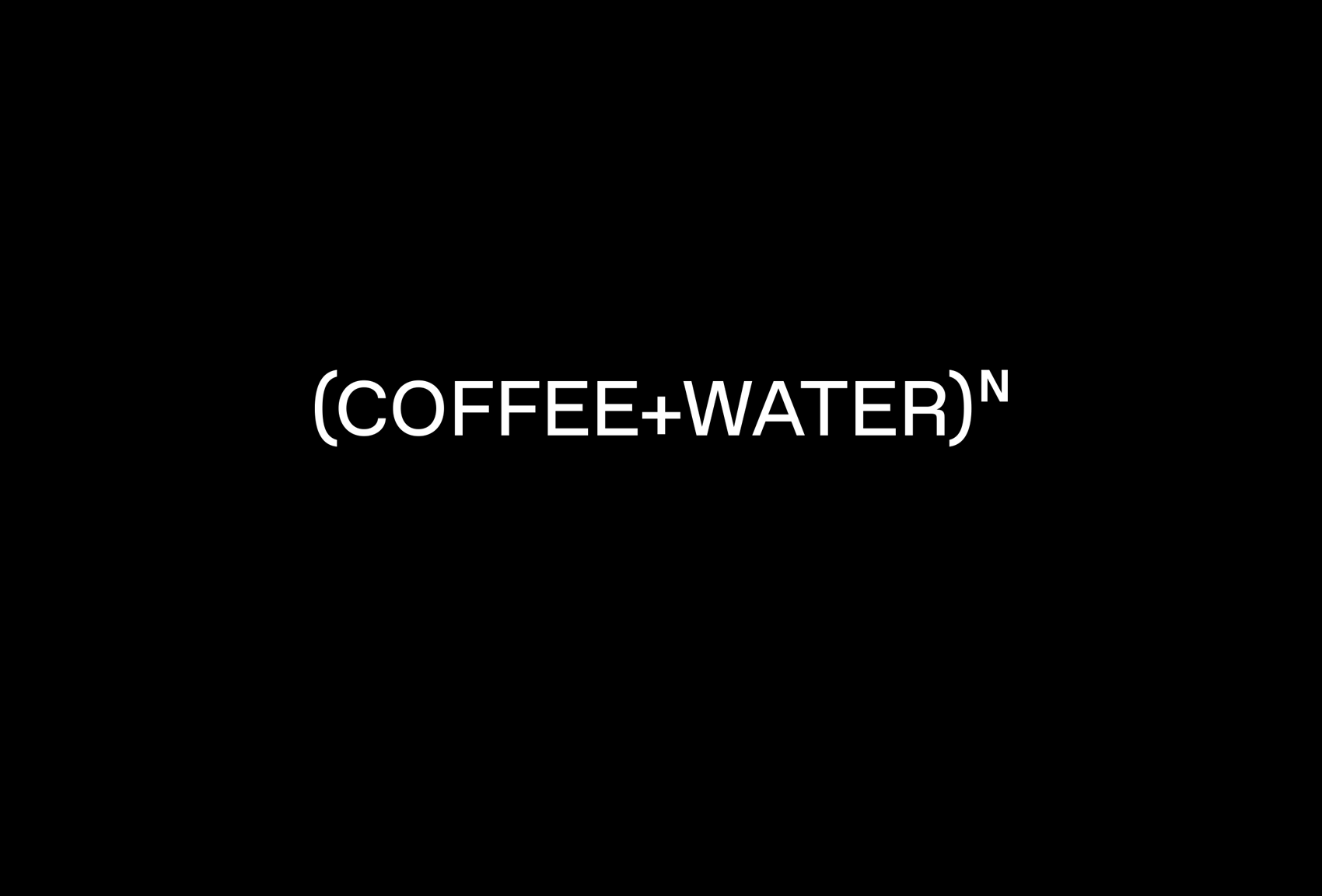 Animated mathematical wordmark, minimal, technical, dark