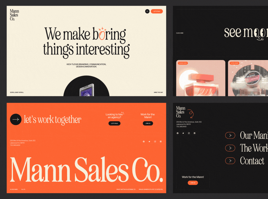 Minimal corporate-clean editorial spread, minimal, corporate-clean, dark