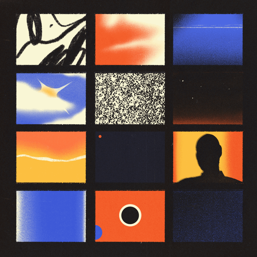 Abstract geometric collage, abstract, geometric, dark