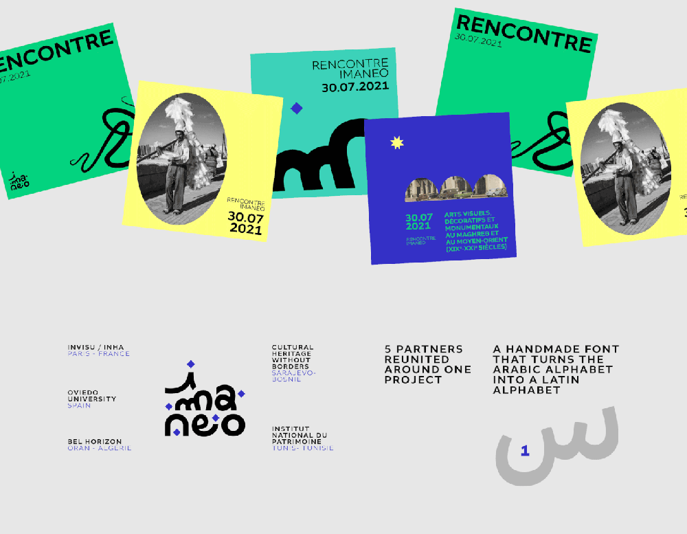 Neon color-blocked event poster collage, playful, editorial, vibrant