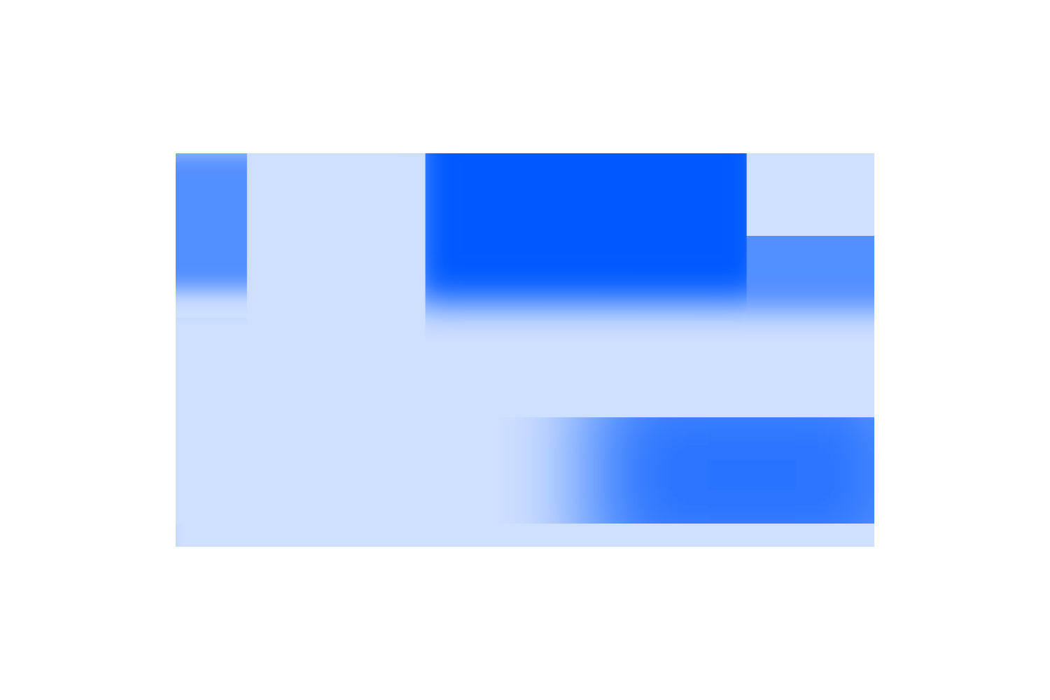 Horizontal gradient bands blue-to-light composition, gradient-heavy, abstract, cool